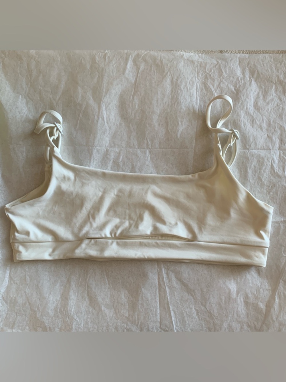 EUC Toast Swim Cream Signature Cutout Bikini Top - Size Large